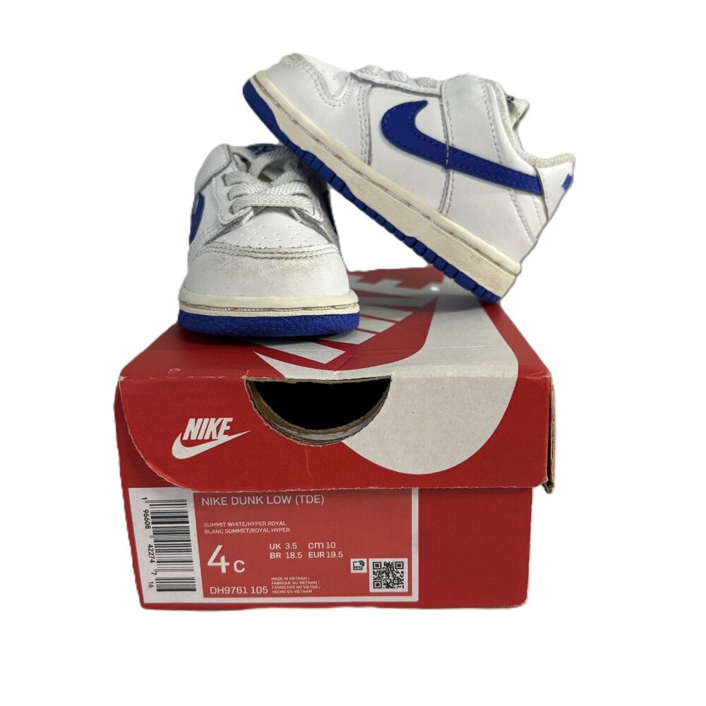 Nike Kids White and Blue Sneakers